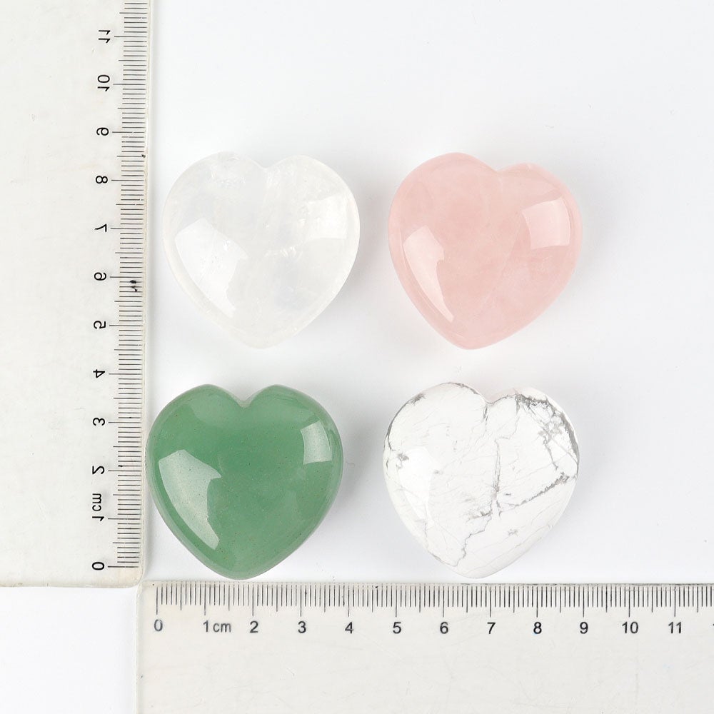 1.5" Heart Crystal Carvings Wholesale Crystals USA