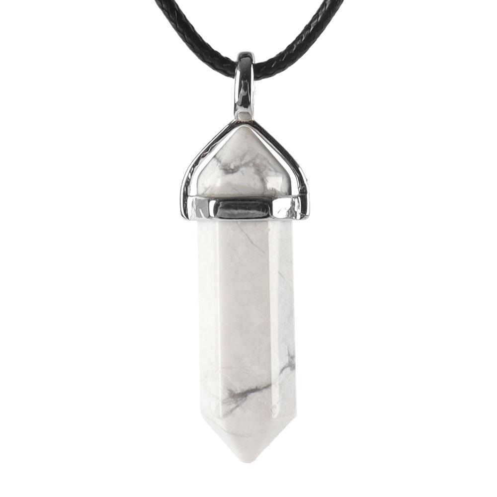 Natural Semi-Precious Gemstone Crystal Healing Hexagonal Point Chakra Pendant Wholesale Crystals USA