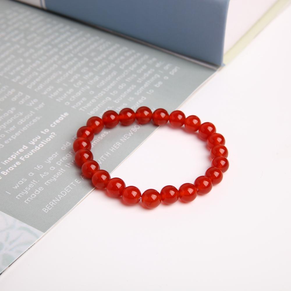 8mm Red Chalcedony Crystal Bracelet Wholesale Crystals USA