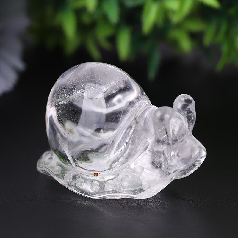 1.2-1.5" Clear Quartz Snail Crystal Carvings Wholesale Crystals USA