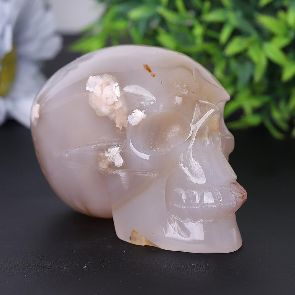 Flower Agate Crystal Skull Carvings Wholesale Crystals USA