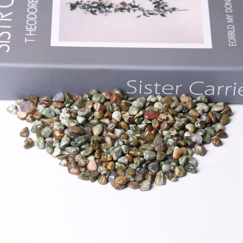 0.1kg Hot Sale 5-7mm Natural Rainforest Jasper Chips for Healing Wholesale Crystals USA