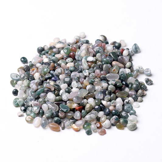 0.1kg Natural Moss Agate Chips Crystal Chips for Decoration Wholesale Crystals USA
