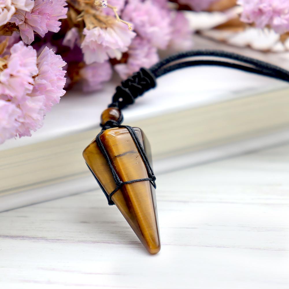 Arrow Shaped Obsidian Quartz Crystal Stone Necklace Wholesale Crystals USA