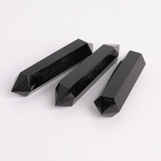 Black Obsidian Double Terminated Points Wholesale Crystals USA