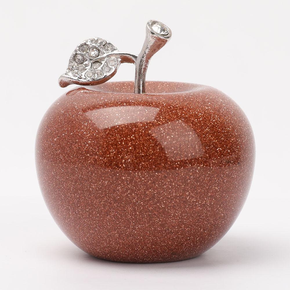 2" Crystal Apple Carvings Wholesale Crystals USA