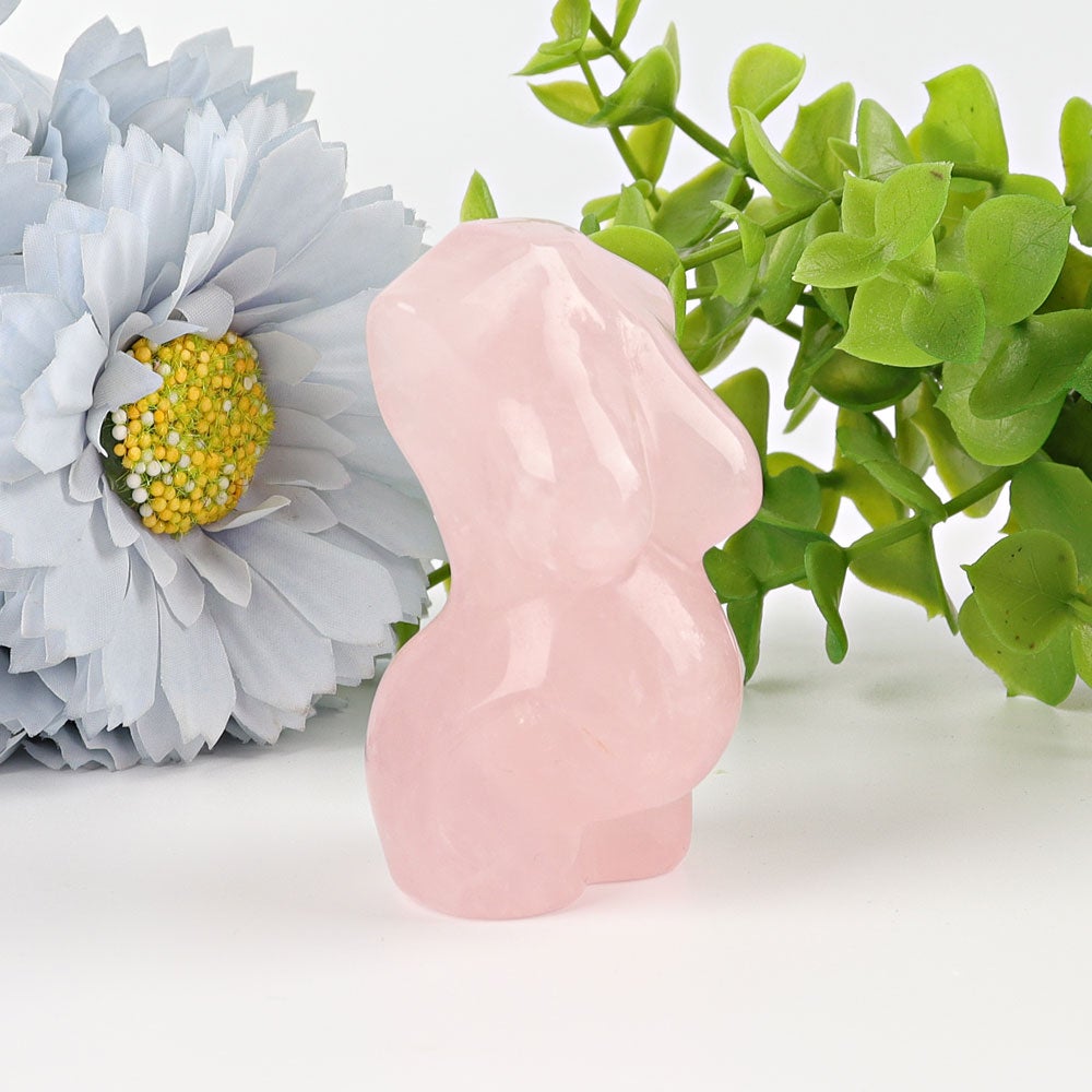 2.5" Rose Quartz Pregnant Crystal Carvings Wholesale Crystals USA