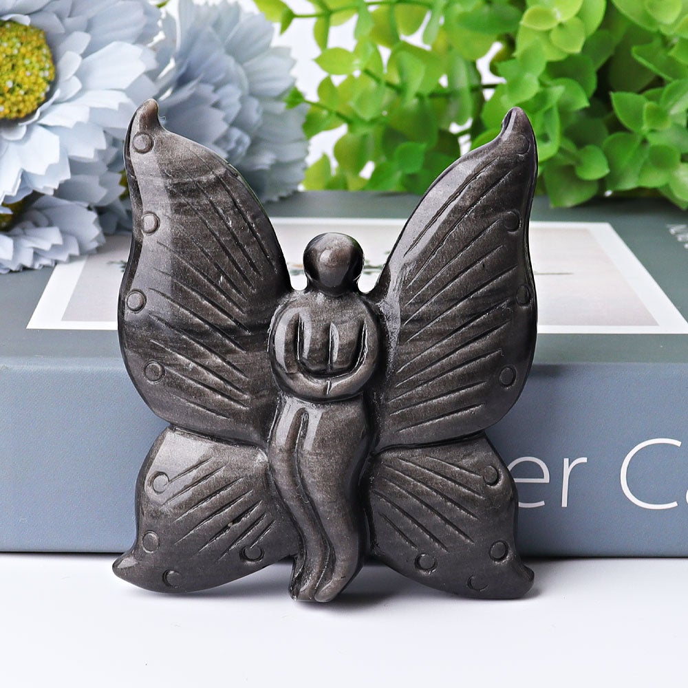 3.45" Golden Obsidian Fairy Crystal Carvings Wholesale Crystals USA