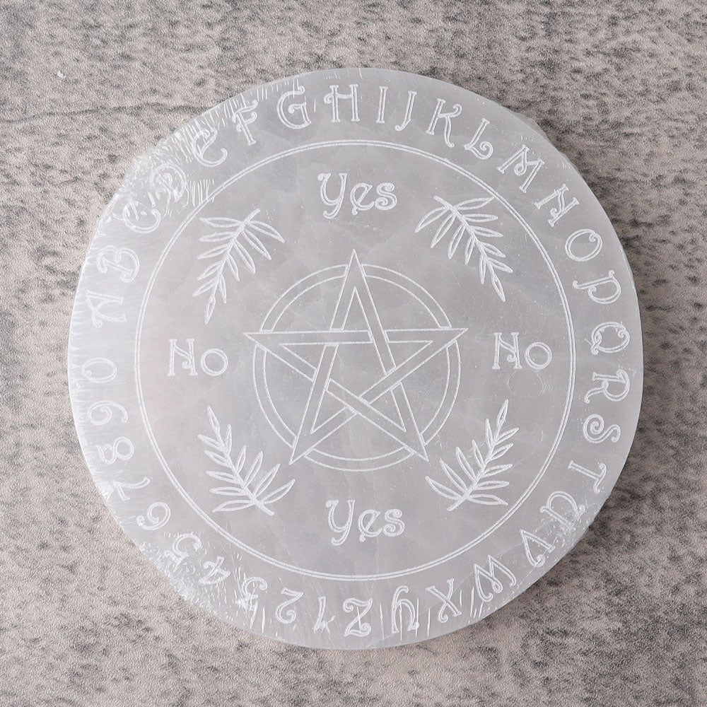 15cm Round Selenite Coaster Wholesale Crystals USA