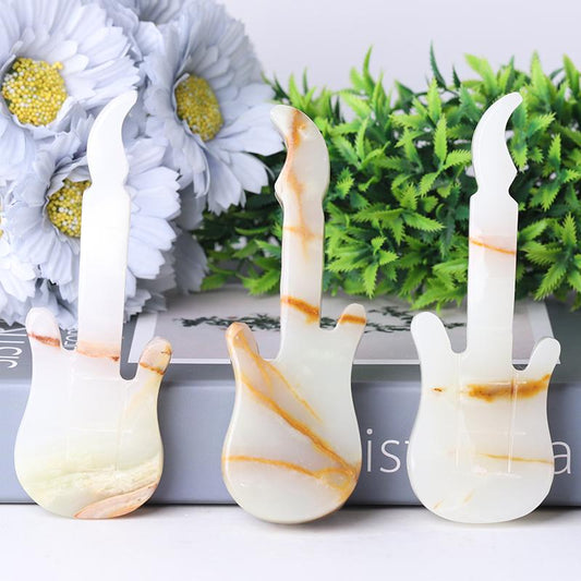 5" Afghan Jade Guitar Crystal Carvings Wholesale Crystals USA