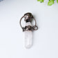 2.3" Clear Quartz with Vintage Skull Decoration Pendant Wholesale Crystals USA