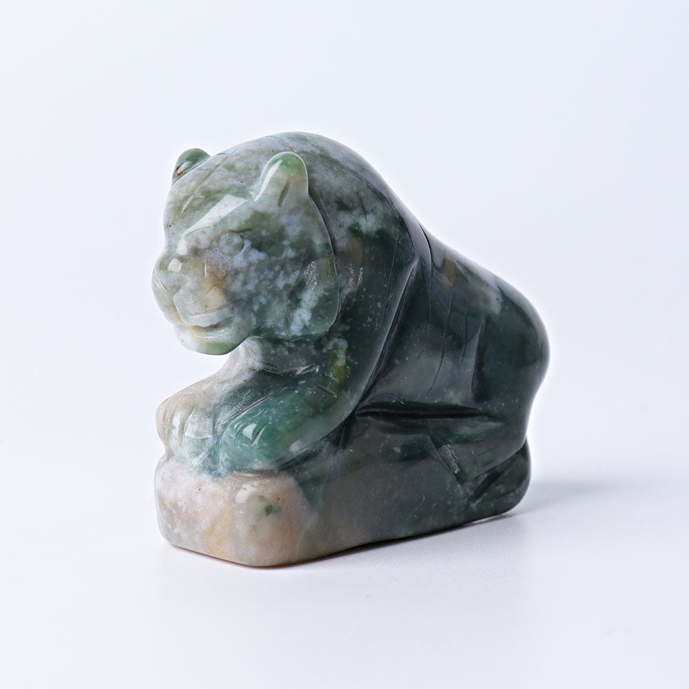 2.2" Moss Agate Tiger Crystal Carvings Wholesale Crystals USA