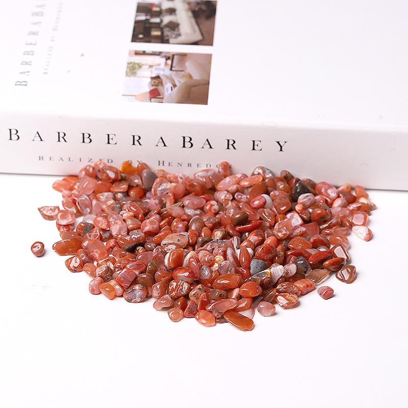 0.1kg Different Size Natural Carnelian Chips Crystal Chips for Decoration Wholesale Crystals USA