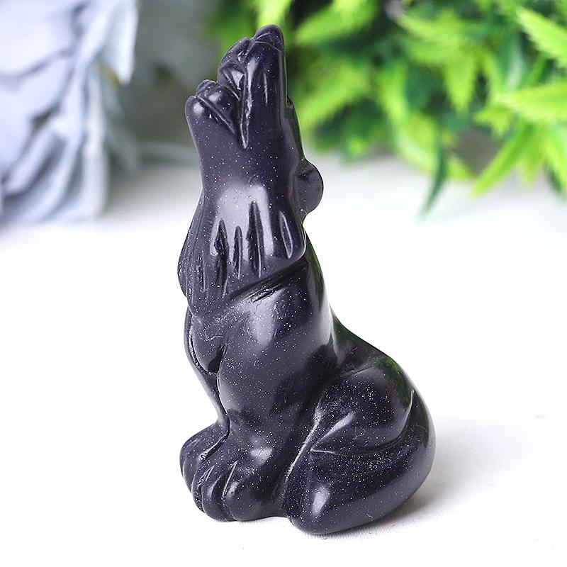 2.5" Wolf Crystal Carvings Wholesale Crystals USA