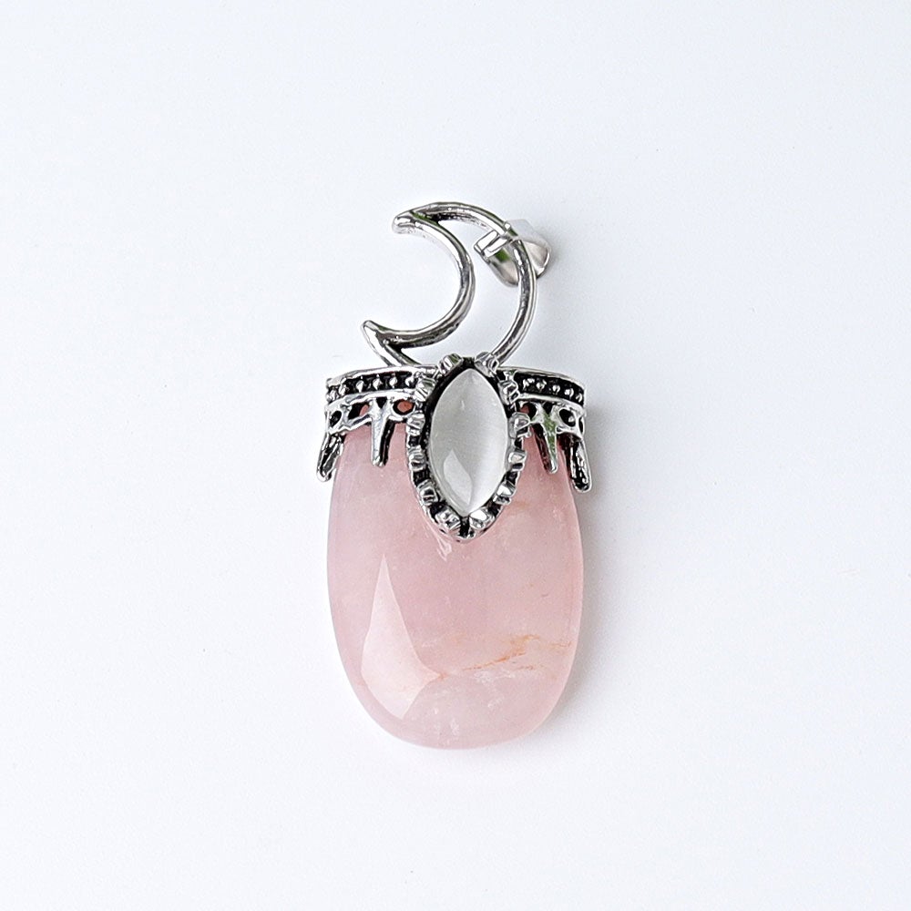 1.8" Crystal Pendant with Moon Decoration Wholesale Crystals USA
