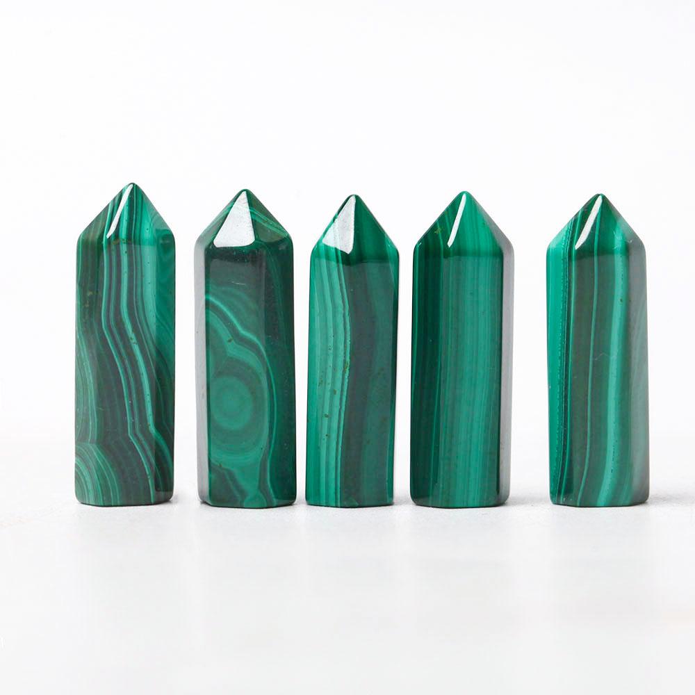 1" Natural Malachite Crystal Tiny Points For DIY Discount Wholesale Crystals USA