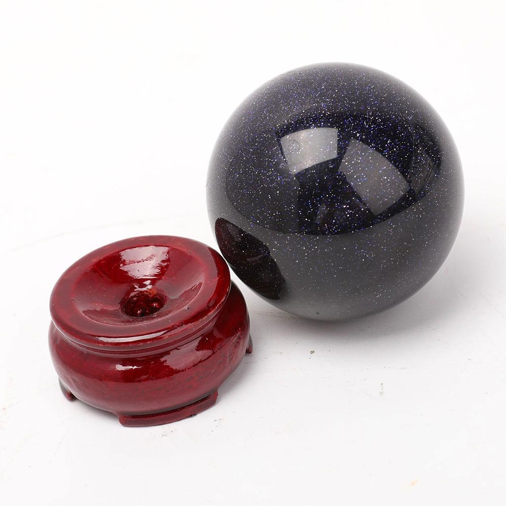 Blue Sandstone with Wooden Stand