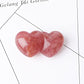 2.3" Strawberry Double Heart Crystal Carvings Wholesale Crystals USA