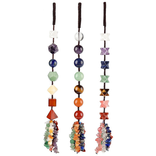 10" Chakra Crystal Hanging Ornament Wholesale Crystals USA