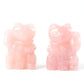 2" Rose Quartz Crystal Carving Lucky Cat Wholesale Crystals USA