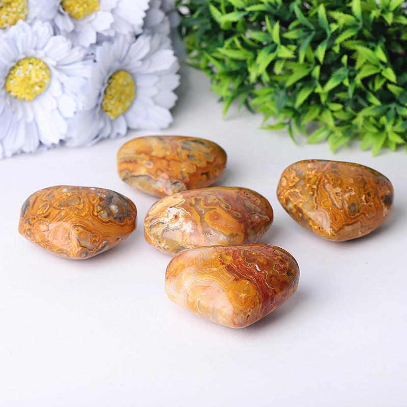 2.0-2.5" Crazy Agate Heart Shape Crystal Carving Wholesale Crystals USA