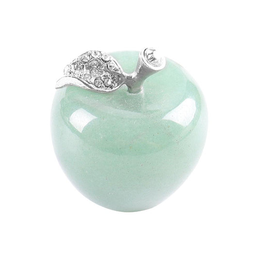 30mm Mixed Gemstone Carved Aventurine Crystal Apple Home Decor Wholesale Crystals USA