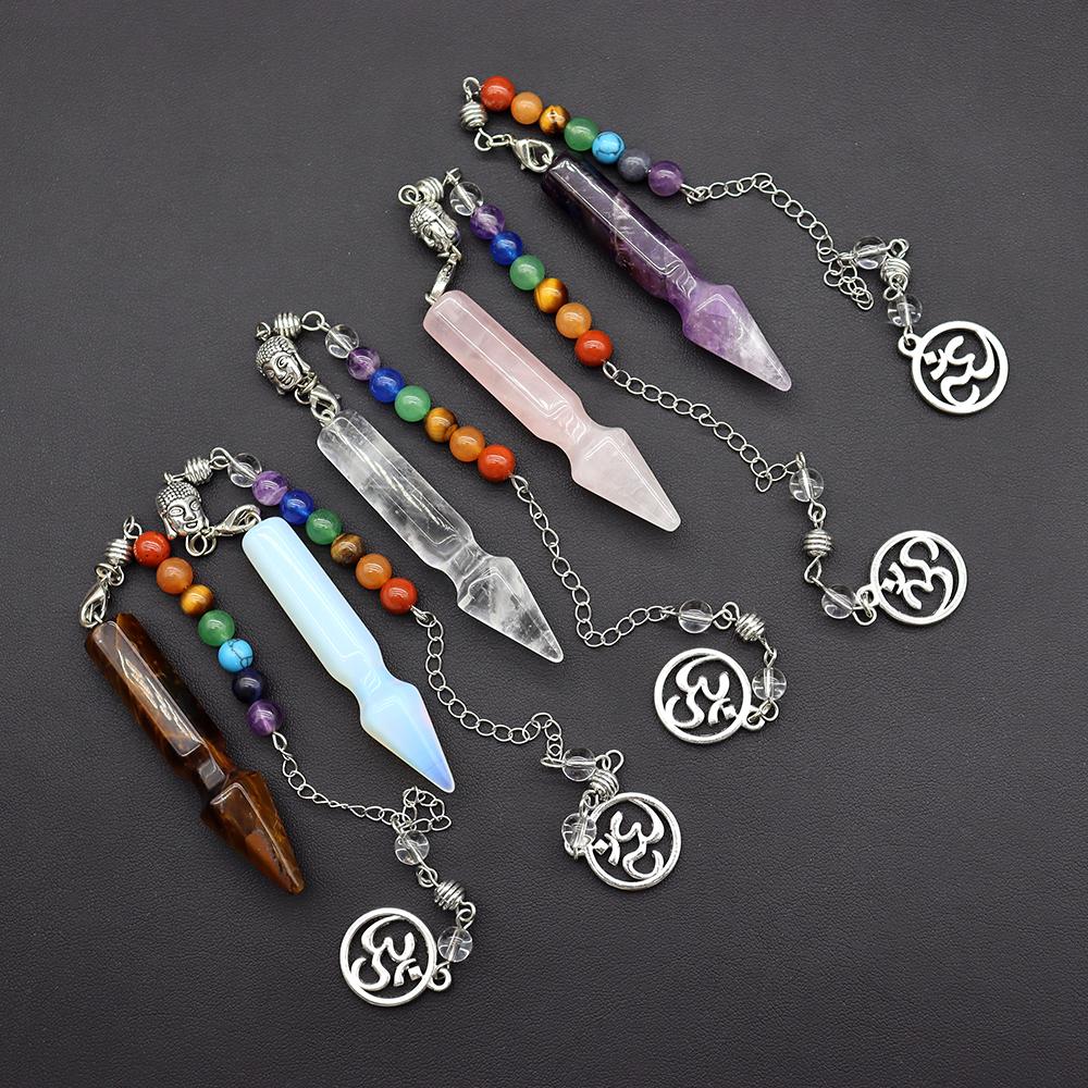 7 Chakra Healing Crystal Dowsing Pendulum Reiki Balance Meditation Jewelry Wholesale Crystals USA