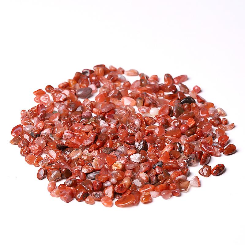 0.1kg Different Size Natural Carnelian Chips Crystal Chips for Decoration Wholesale Crystals USA