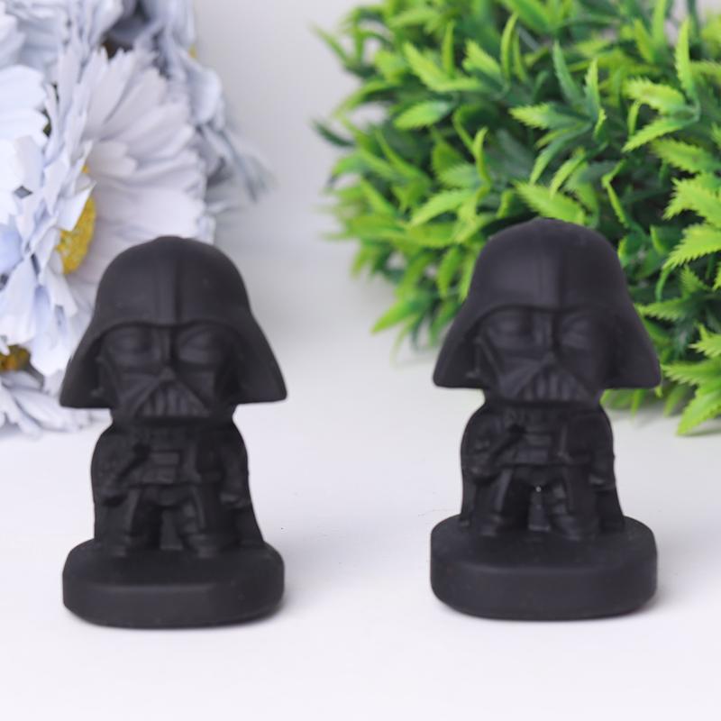 2.5" Black Obsidian Darth Vader Crystal Carvings Wholesale Crystals USA