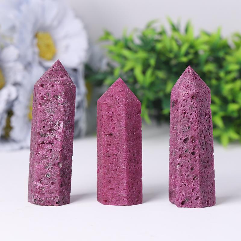 Ruby Honeycomb Point Tower for Collection Wholesale Crystals USA