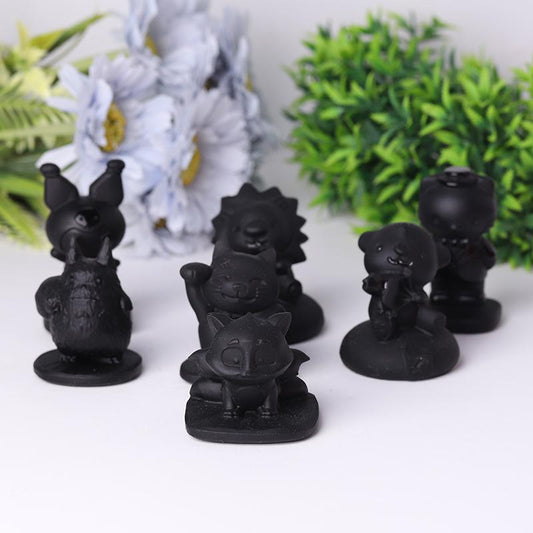 2" Black Obsidian Crystal Carvings Wholesale Crystals USA