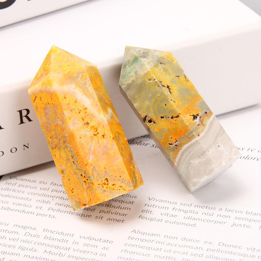 Set of 2 Bumble Bee Jasper Points Wholesale Crystals USA