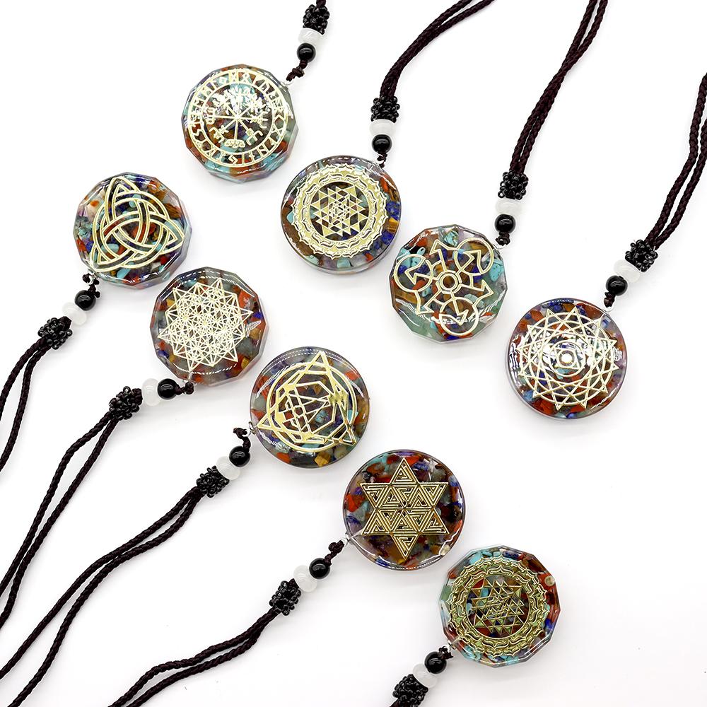 Mixed Gemstone Crystal 7 Chakra Healing Necklace Wholesale Crystals USA