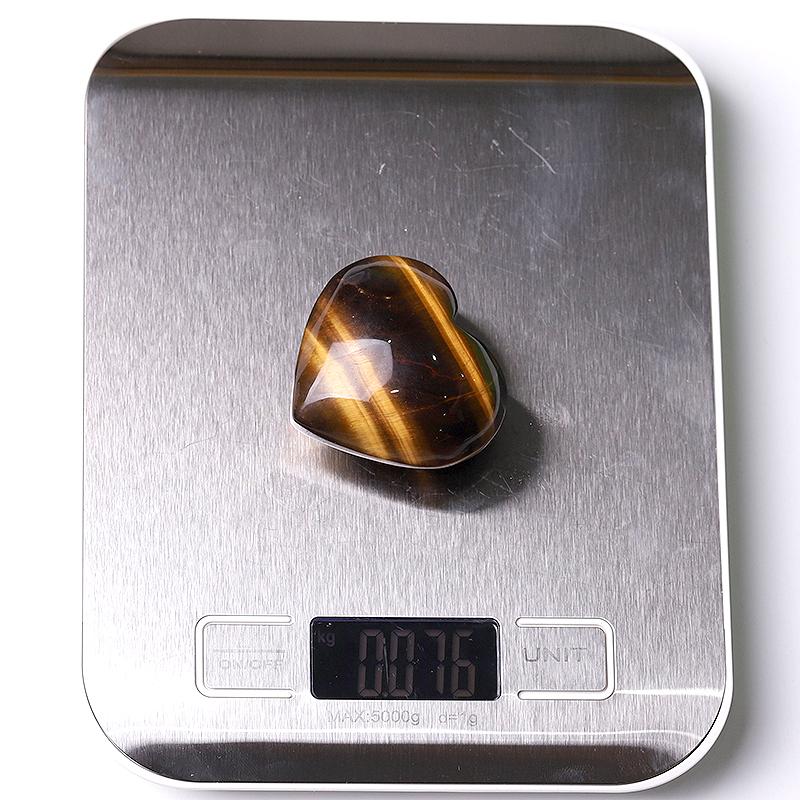 2" Tiger's Eye Heart Crystal Carvings Wholesale Crystals USA