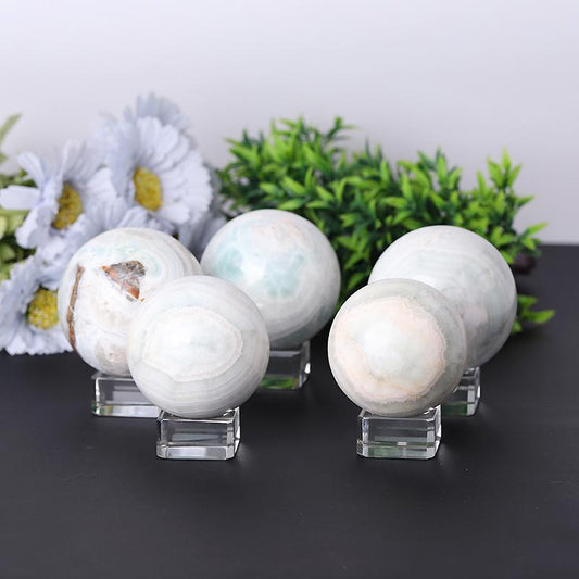 2.0"-4.0" Larimar Sphere Wholesale Crystals USA