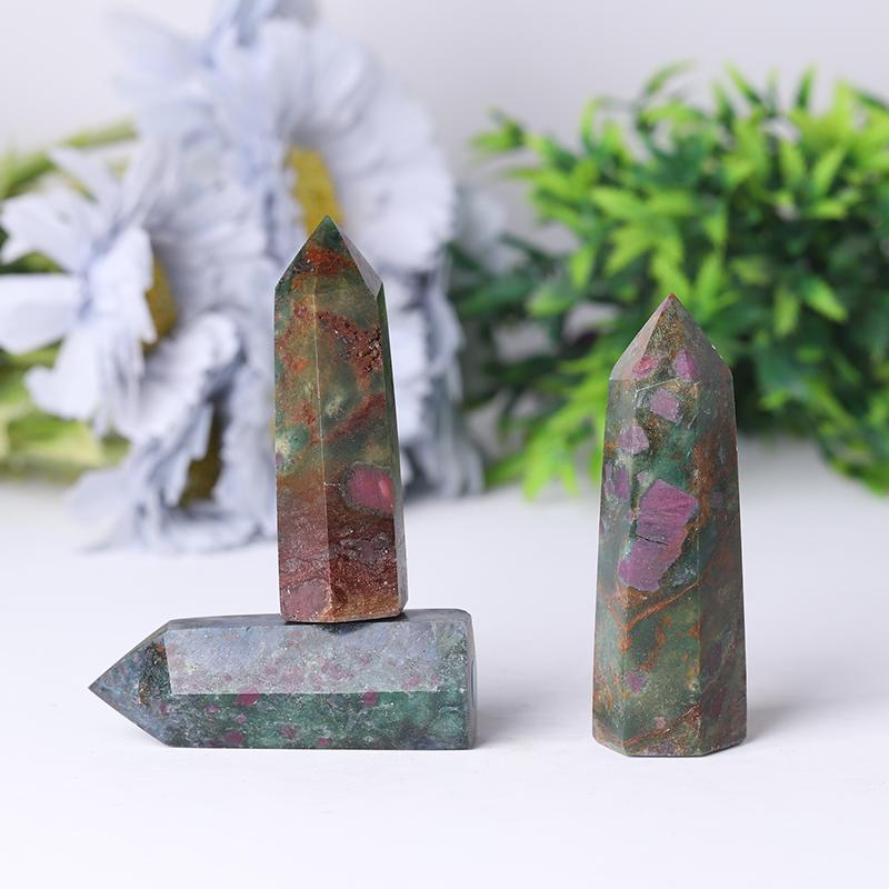 Natrual Ruby Kyanite Point Healing Tower for Collection Wholesale Crystals USA