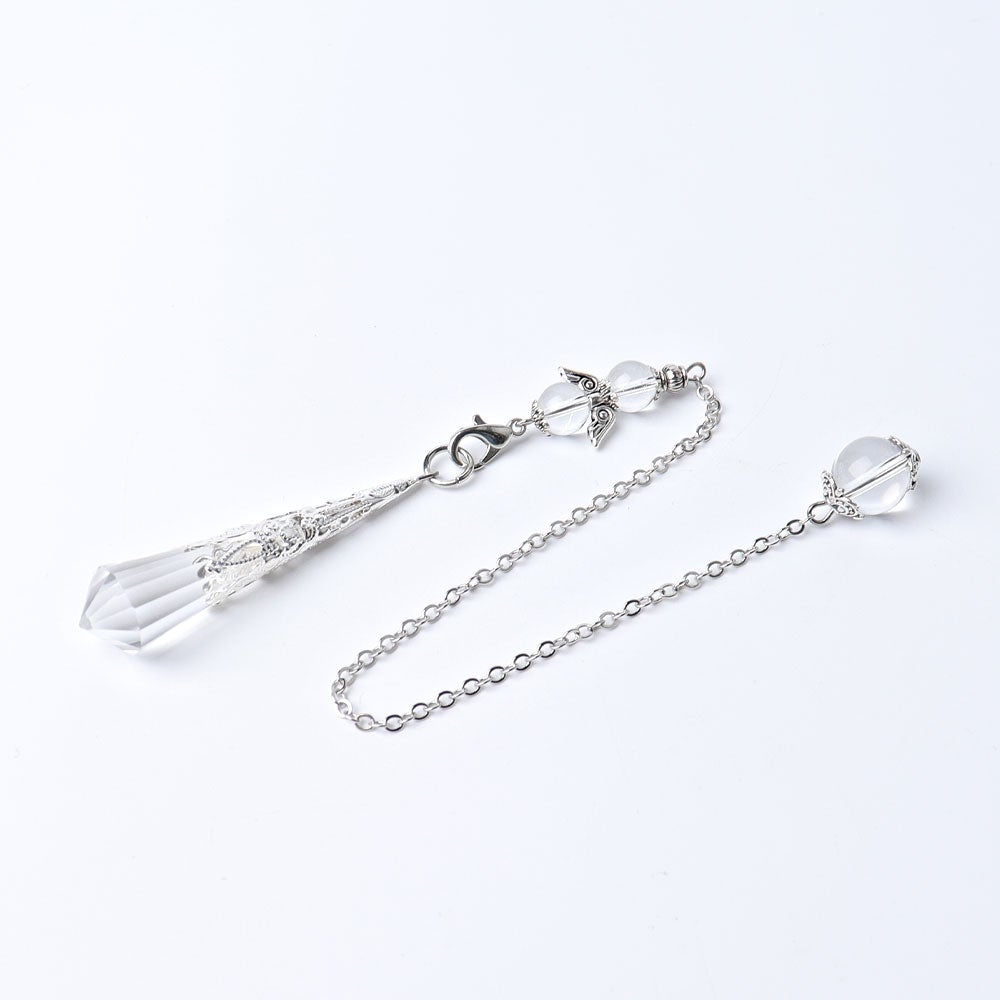 11.8" Long Chain Crystal Pendulum Wholesale Crystals USA