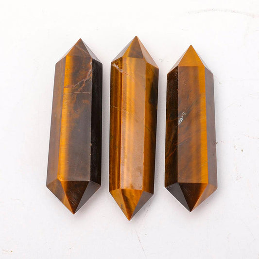 Tiger Eye Double Terminated Points Wholesale Crystals USA