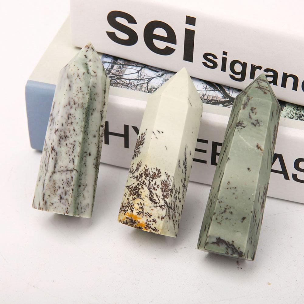 Set of 3 Flower Jade Points Wholesale Crystals USA