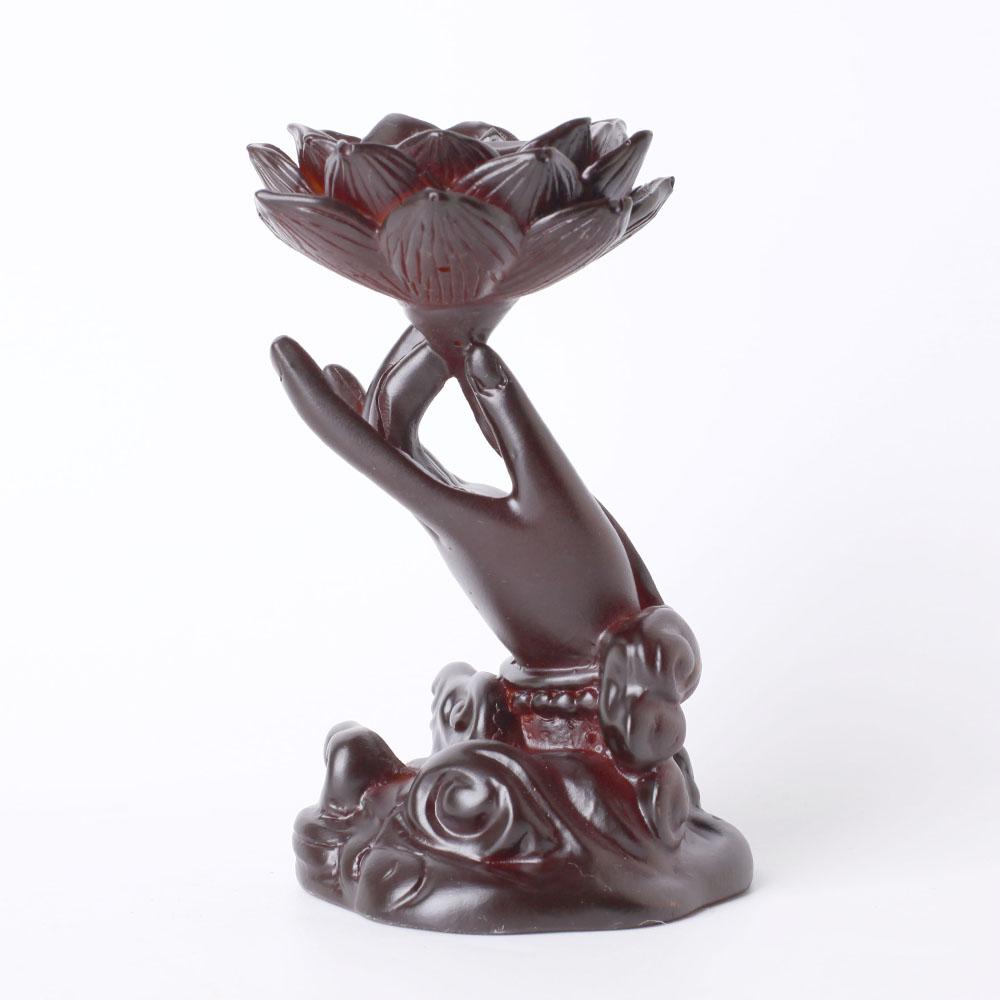 Resin Buddha Hand Lotus Statue Stand