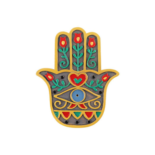 Resin Colorful Buddha Hand Plate Incense Holder