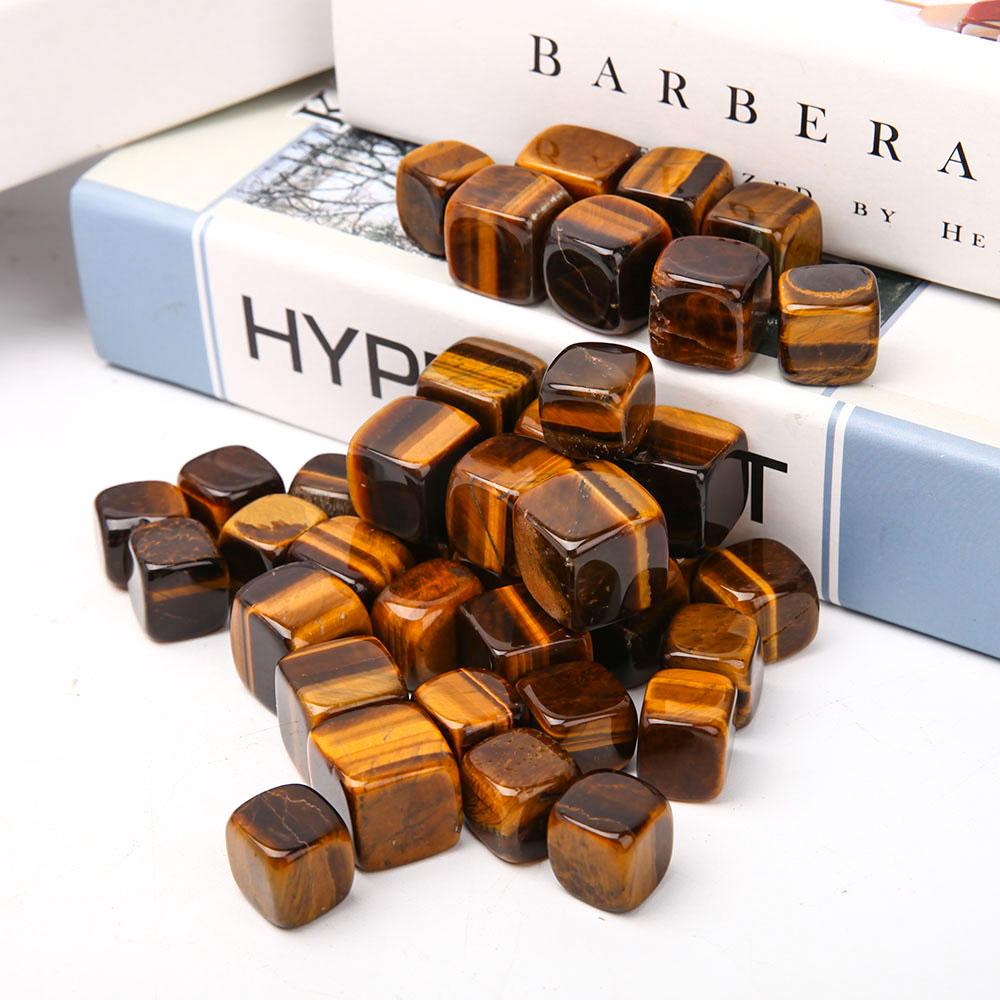 0.1kg Tiger Eye Cubes Bag Wholesale Crystals USA