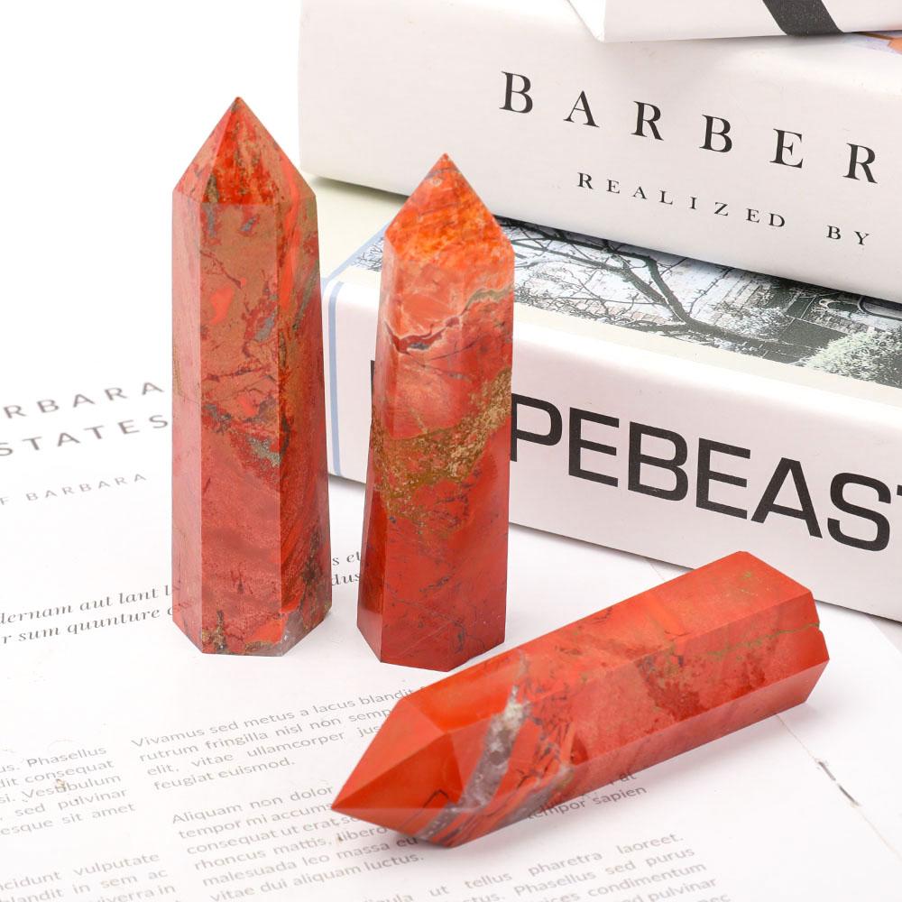 Set of 3 Red Jasper Points Wholesale Crystals USA