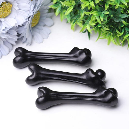 4" Black Obsidian Bone Crystal Carvings Wholesale Crystals USA