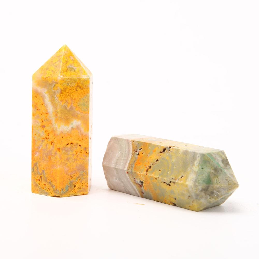 Set of 2 Bumble Bee Jasper Points Wholesale Crystals USA