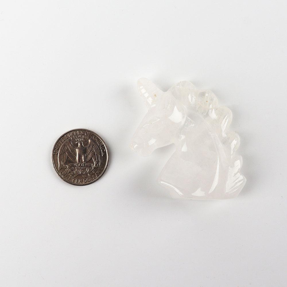 2" Clear Quartz Crystal Carving Unicorn Wholesale Crystals USA