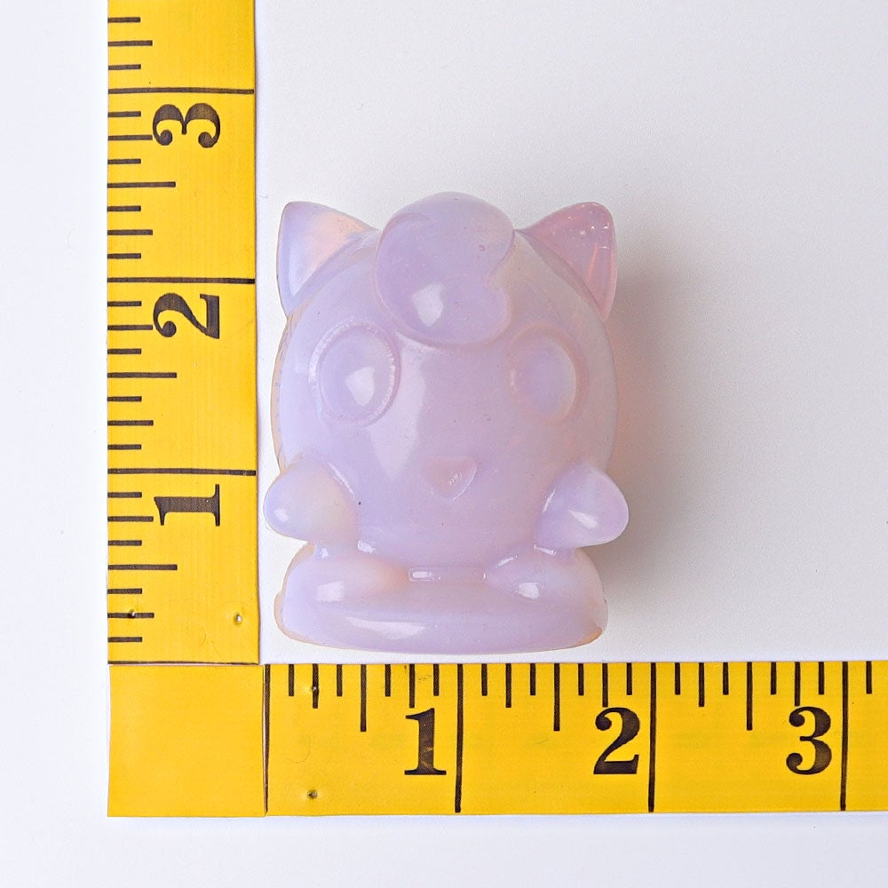 2.2" Pink Opalite Jiggly Puff Crystal Carvings Wholesale Crystals USA