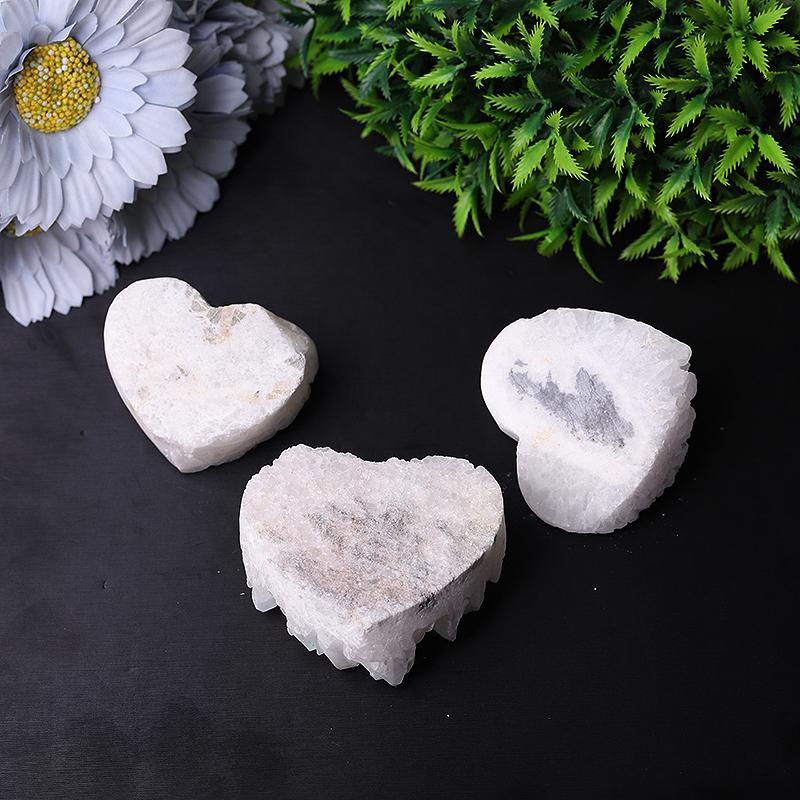2" Aura Cluster Heart Shape Crystal Carvings Wholesale Crystals USA
