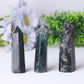 Wholesale Natual Crystal Healing Moss Agate Point Wand Tower Wholesale Crystals USA