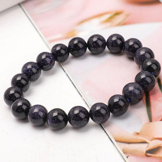 12mm Blue Sandstone Bracelet Wholesale Crystals USA